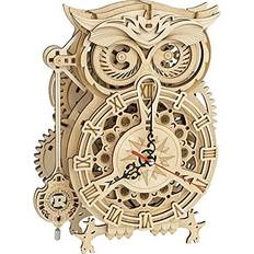Robotime 3D Wooden Puzzle Owl Alarm Clock Kit