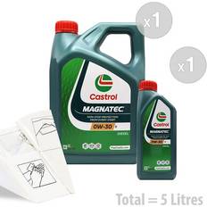Castrol 0W-30 D Car Engine Service Kit 5 Litres 5L Motor Oil 18.93L