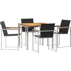 vidaXL 5 Deles Have Bord Sæt 90x90x74.5 cm Havemøbelsæt, borde inkl. 4 stole