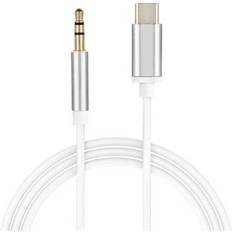 USB Typ-C Till 3.5mm Ljudkabel 1m Silver