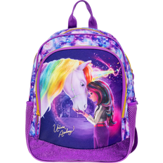 Multifärgade Skolväskor Unicorn Academy Medium Ryggsäck Medium - Lila/Glitter