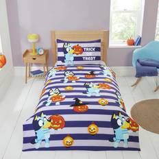 Cotton Halloween Blue Kids Bedding Set