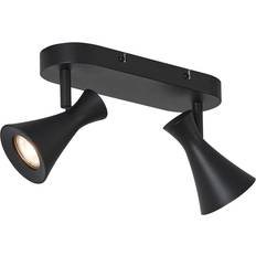 QAZQA Spotlights QAZQA Modern Takspotlight Svart 2-Ljus Justerbar Triangel Spotlight
