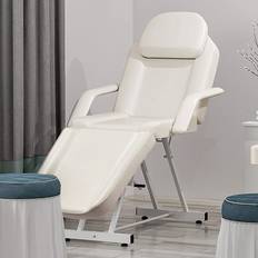 White Adjustable Massage Table Chair Set