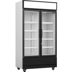 Combisteel Displaykøleskab Hvid Sorte Døre 760 Liter