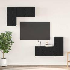 vidaXL TV-reol Sæt Med Hylde Med Opbevaring Med Dør 4 Pcs TV-bord