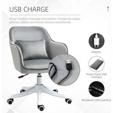 Massage Chairs Vinsetto Velvet-feel Massage Office Chair