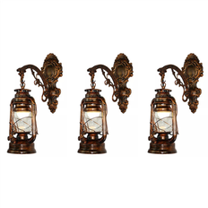 Veneka 3X Vintage LED Lamp Barn Lantern Wall light