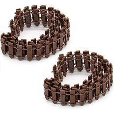 Brown Fences Auear 2 Pack 35 Inch Long Mini Garden Fence