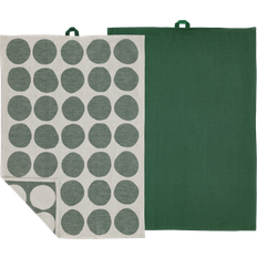 Fyrkantig - OEKO-TEX Handdukar Södahl Bubbles 50x70 cm 2-Pack Pine Kökshandduk Grön (177.8x)