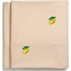 Bomuld - GOTS (Global Organic Textile Standard) Duge Tablecloth Lemon 180 x 145 cm Dug Beige (457.2x)