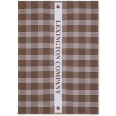 Lexington OEKO-TEX Kökshanddukar Lexington Rutig Frotté 70x50 cm Brun Vit Kökshandduk Brun