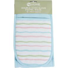 my home Pastel Wave Double Oven Glove Pot Holders Blue