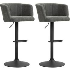 Homcom Barstolar Homcom 2-Pack Justerbart Barstolar Med Ryggstöd Barstol 2st
