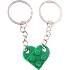 Keychain For Couples Friendship Matching Heart Set