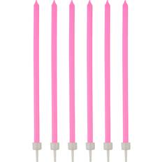 Geburtstagskerzen Mit Halter 16 Stück Pink Weiss 12cm
