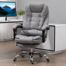 Grey Microfiber Swivel Vibration Massage Chair