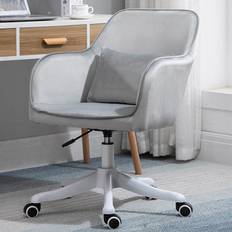 Grey Velvet Massage Office Chair 57 x 70 x 86cm