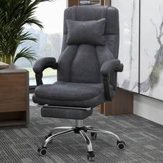 Grey Swivel Vibration Massage Office Chair