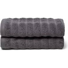 Borg Living Badehåndklæder Borg Living Håndklæder 2 Stk 100% Kæmmet Bomuld 50x100 cm Badehåndklæde Grå