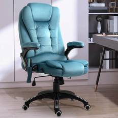 Blue Velvet Swivel Massage Recliner Chair