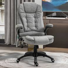 Grey Microfibre Swivel Massage Recliner