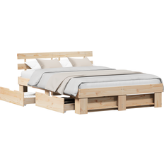 vidaXL Drawer with Headboard with Storage 140 x 200 cm Frame Bed