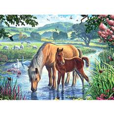 White Diamond Paintings Fiyo DIY 5D Diamond Painting Horse Cross Stitch