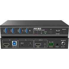 Nordic KVM Switch 2 Till 1 USB-C HDMI 4K60Hz