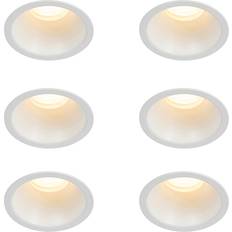Hvid - Keramik Spotlights QAZQA Sæt Med 6 Indbyggede Spots Hvide GU10 35 mm IP44 Spotlight