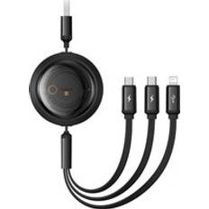 Baseus Fast Charging Cable 3in1 USB to Micro USB C Lightning 3.5A 1.1m