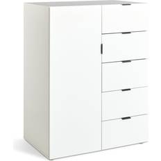 Habitat Furniture Habitat Zeke 1 Door 5 Drawer White Wardrobe