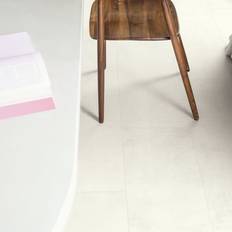 Quick Step Plastic Flooring Quick Step Aquanto Kent White Stone Tile Effect Embossed Flooring 1.9m²