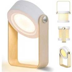 Ikodm Dimmable Touch LED Bedside With Wooden Handle Table Lamp