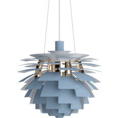 Louis Poulsen Guld Pendler Louis Poulsen PH Artichoke Dusty Blue Brass Metallised Ø480 Pendel ∅ 48cm
