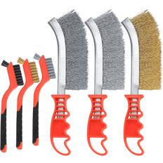 Steel Brushes 6 Pieces Stainless Carbon Nylon Wire Set Steel Brush