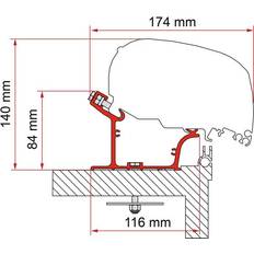 Montagebeslag Adapter Adria Caravan 450 cm