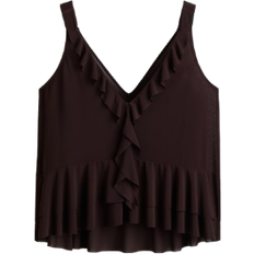 H&M Top mit volants damen - braun