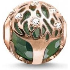 Thomas Sabo Bead Tree Charm - Rose Gold/Transparent/Aventurine