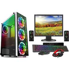Computek Gaming PC Bundle Intel Core i7 16GB Ram 1TB+128GB SSD RTX3060 12GB - 22" Monitor Full setup Light Speakers