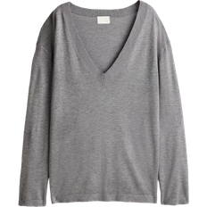 H&M V-Neck Jumper - Gray Melange