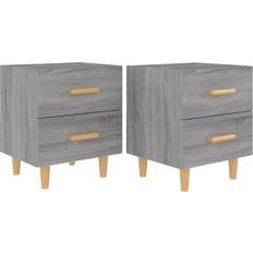 vidaXL 817288 Sonoma Grey Nachttisch 35x40cm 2Stk.