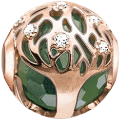 Thomas Sabo Bead Tree Charm - Rose Gold/Transparent/Aventurine