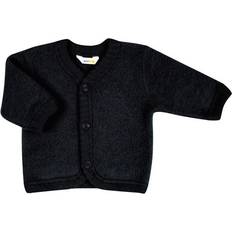 Långa ärmar Koftor Barnkläder Joha Ull Cardigan - Svart (16592-716-311)