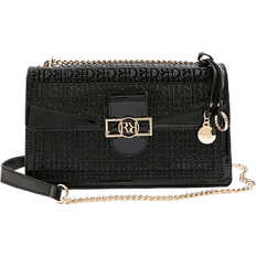 River Island Patent Panelled Shoulder Bag - Black