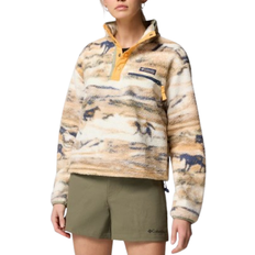 Tryckknappar Tröjor Columbia Helvetia II Printed Cropped Half Snap - Fleecetröjor - Dam Lemon Wash Roaming