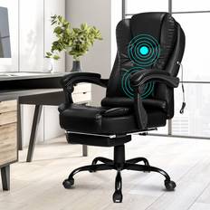ELFORDSON Massage Executive Black Office Chair 112cm