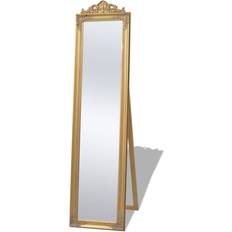 Gold Floor Mirrors vidaXL Free-Standing Baroque Style Gold Floor Mirror 40x160cm