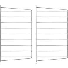 Möbler String Wall Mount Galvanized Steel Shelving System 2pcs