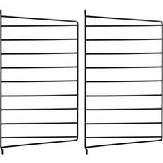 String Wall Panel Black Shelf 2pcs